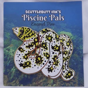 Beautiful Snowflake Moray Eel Enamel Pin Scuba Snorkel Fishkeeper Saltwater fish