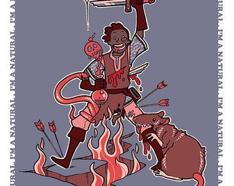 D&D - Natural 1 Print Dungeons and Dragons Nat 1 DND Art print