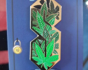 cannabiS - Universal Cool S enamel pin marijuana weed pot leaf leaves The S Thing