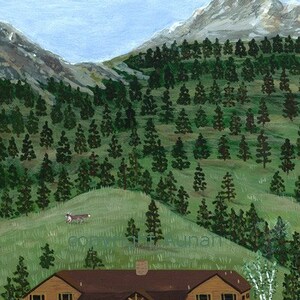 YMCA of the Rockies Art Print, Estes Park, Colorado, unframed or framed image 2