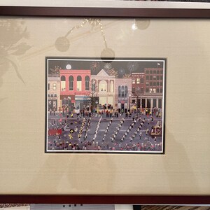 Iowa City, Homecoming Parade, University of Iowa lithograph print unframed or framed image 7