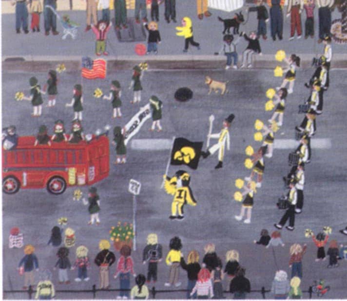 Iowa City, Parade, University of Iowa Lithograph Print Unframed or Framed Etsy