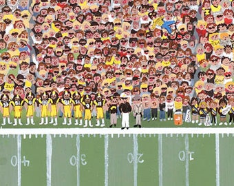 University Iowa Kinnick Stadium football Art Prints, 8 choices, coordinating prints, Herky and Cy