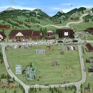 YMCA of the Rockies Art Print, Estes Park, Colorado, unframed or framed image 1
