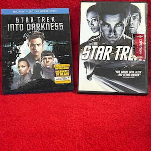 Star Trek into Darkness Blu-ray 2013 & Star Trek movie DVD 2009