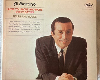 Vintage album Al Martino Tears and Roses love songs record album vinyl LP 1960's