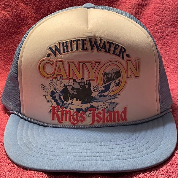 Vintage cap hat White Water Canyon Kings Island souvenir bill cap souvenir cap 1980's