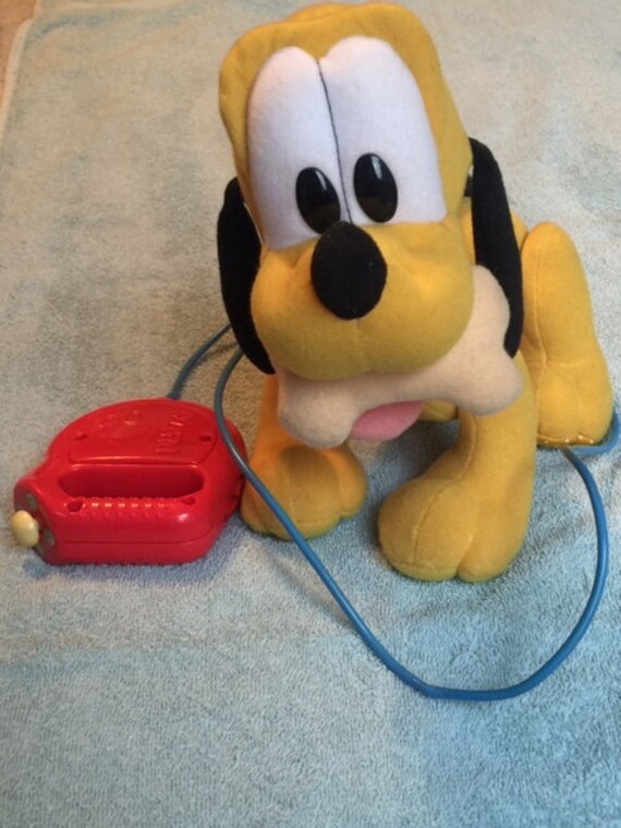 Vintage Disney Baby Pluto Walk N Wag Plush 1999 Remote Control Etsy Hong Kong
