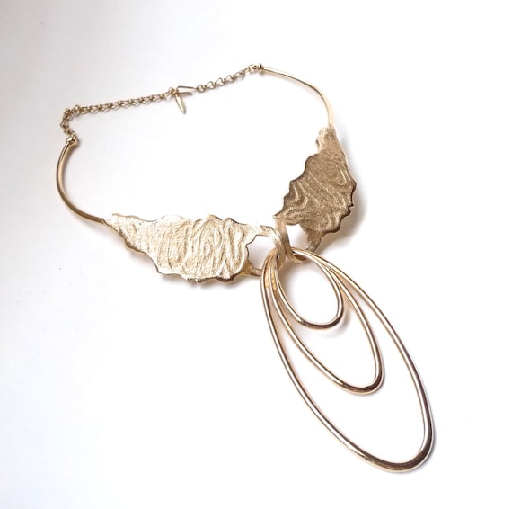 1970s Statement Necklace Gold Boucher