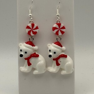 Cute Christmas Polar Bear Earrings
