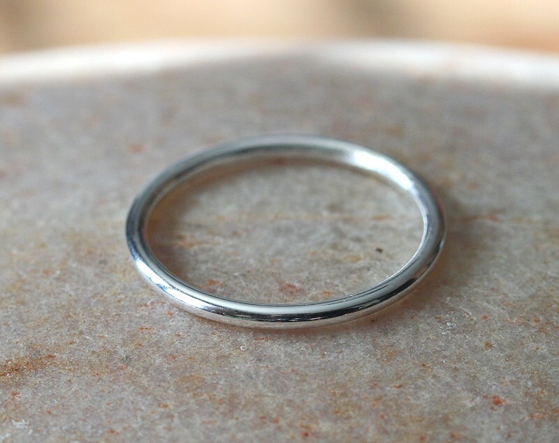 Stacking Ring Sterling Silver Size 2 to 15 Minimal Ring | Etsy