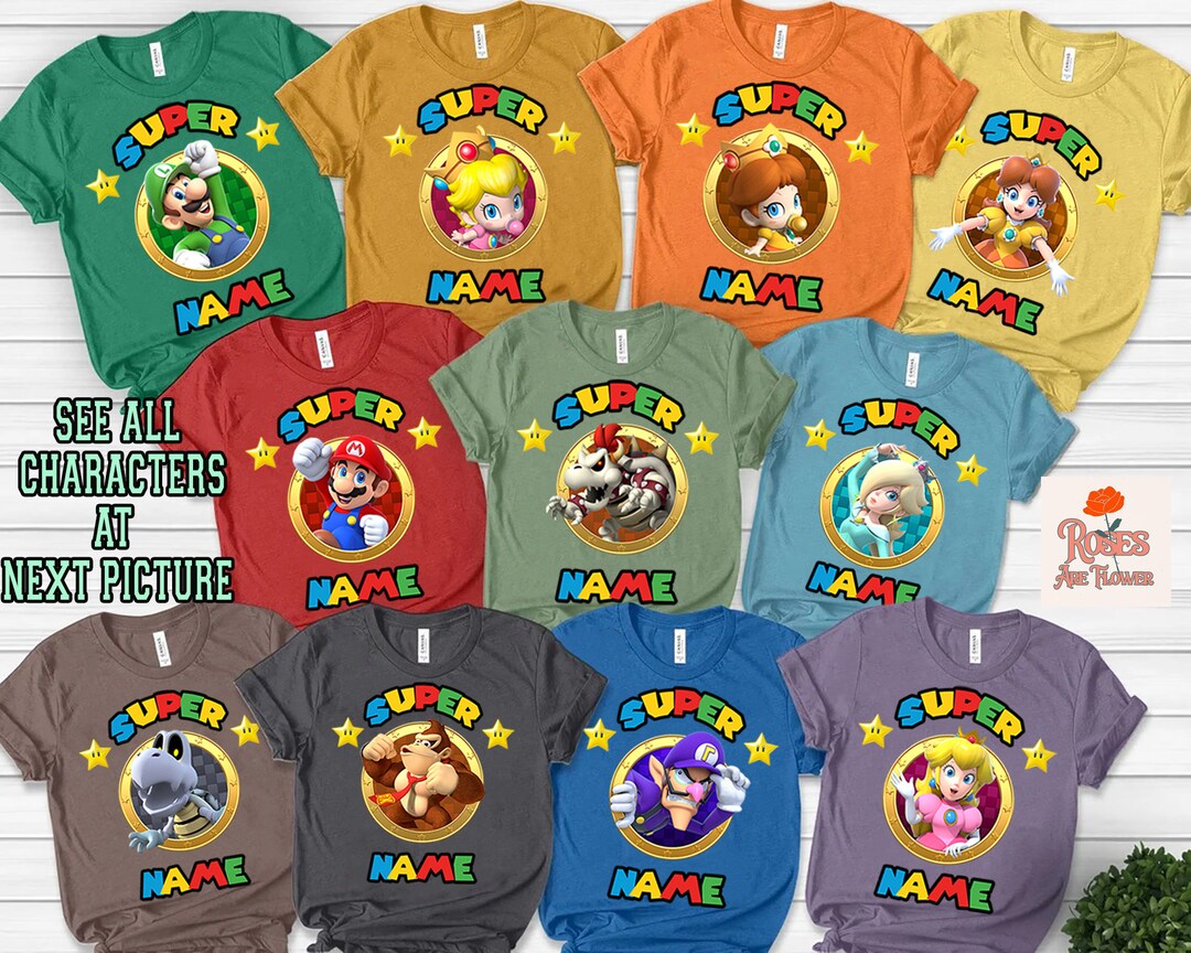 Personalized Super Mario Matching Family Shirt Mario & Etsy Australia