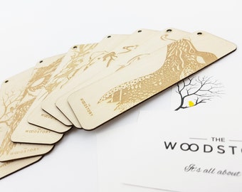Custom Wood Bookmarks with Tassel, Personalized Wooden Bookmark, Unique Pattern Bookmark Engraved, Mothers Day Gift for Reader, Gift for Her