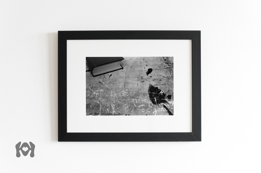 Book Photo Black &amp; White Digital Printable Art Analog Photography ...
