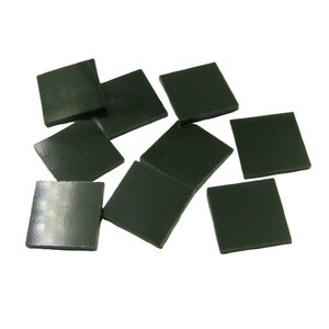 Dark Green Opal Square Hand Cut Glass Mosaic Tile Shapes | Fusible 96 coe