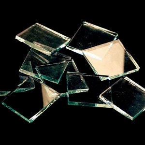 Clear Icicle Smooth Triangles | Hand Cut Glass Mosaic Tile Shapes | Fusible 96 coe