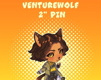 Venturewolf 2'' transparante acrylspeld voorkant: epoxy