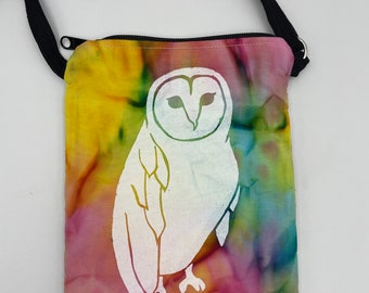 Barn Owl Passport Bag Rainbow Tie Dye