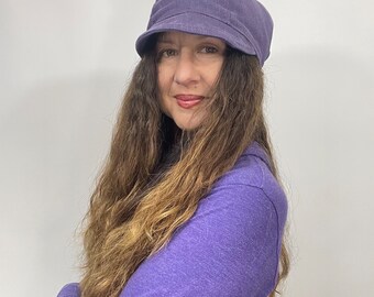 Purple Denim Reversible Cap