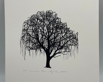 Willow Tree Silkscreen Print