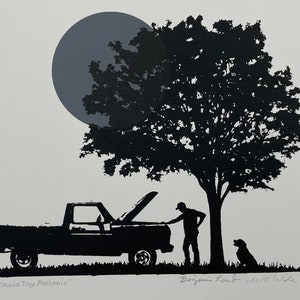 Shade Tree Mechanic Silkscreen Print 11 x 14