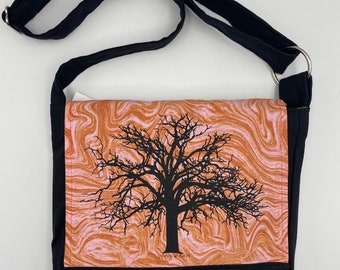 Oak Tree Messenger Bag 10” Orange Marble