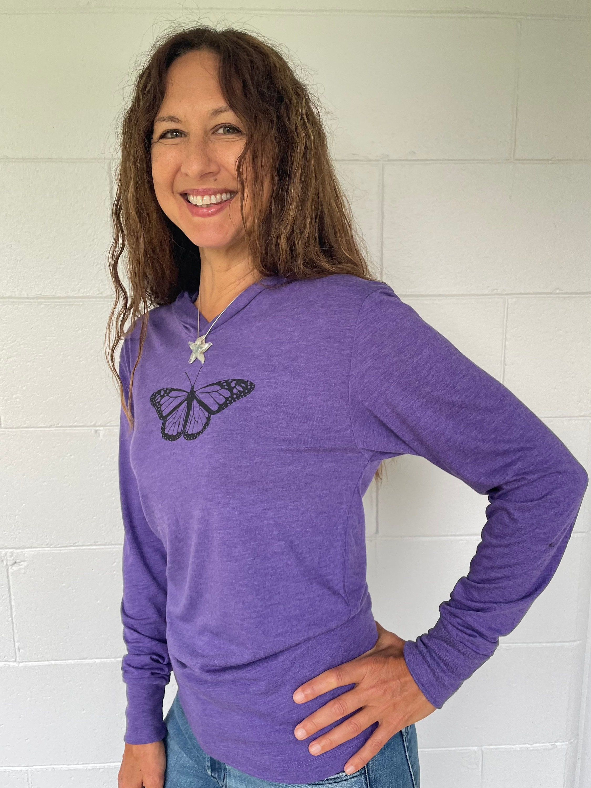 Purple butterfly hoodie Clearance