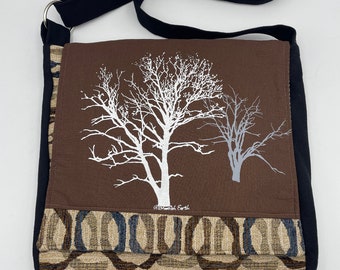 Sycamore & Walnut Tree Messenger Bag 12” Brown