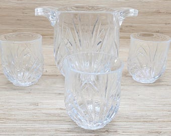 Vintage Cristal d’Arques Durand 24% Lead Crystal Ice Bucket French Barware