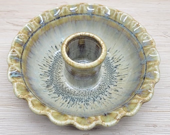 Gary Mortensen Signed Ceramic Bowl 60320 Green Blue Pink Yellow Art Pottery