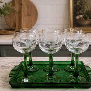 Vintage Colored Wine Glasses - Etsy