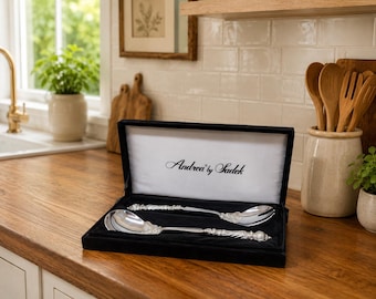Andrea by Sadek Silverplate 2 Piece Serving Set Vintage Entertaining Flatware