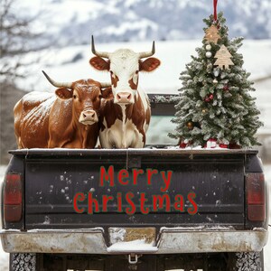 Printable Cow Christmas Card, Instant Digital Download to Email, Text ...