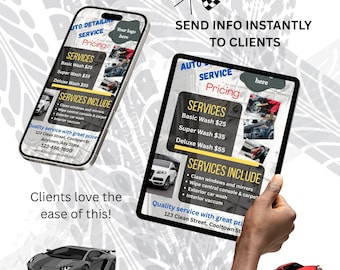 Car Detailing Business BrandinG | Editable Canva Templates | Auto Detailers | Customizable Marketing | Instant Download