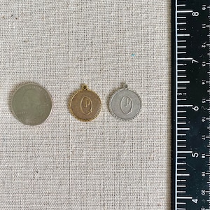 Heirloom initial charm letter Q various sizes silver or gold