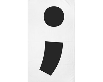 Semi-Colon ; Mink-Cotton Towel