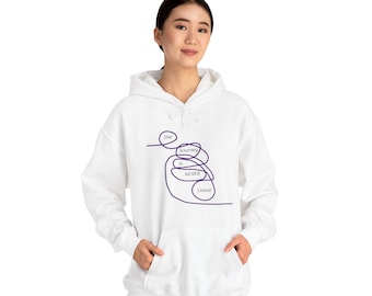 The Journey is Never Linear Heavy Blend™ Hooded Sweatshirt