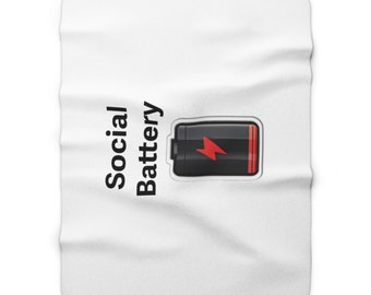 Social Battery Fleece Blanket