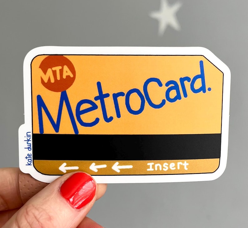 NYC Subway Card Sticker - Etsy