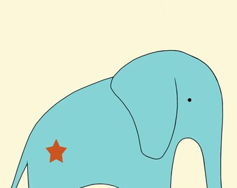 Elephant Print, Fine Art Print by Kate Durkin