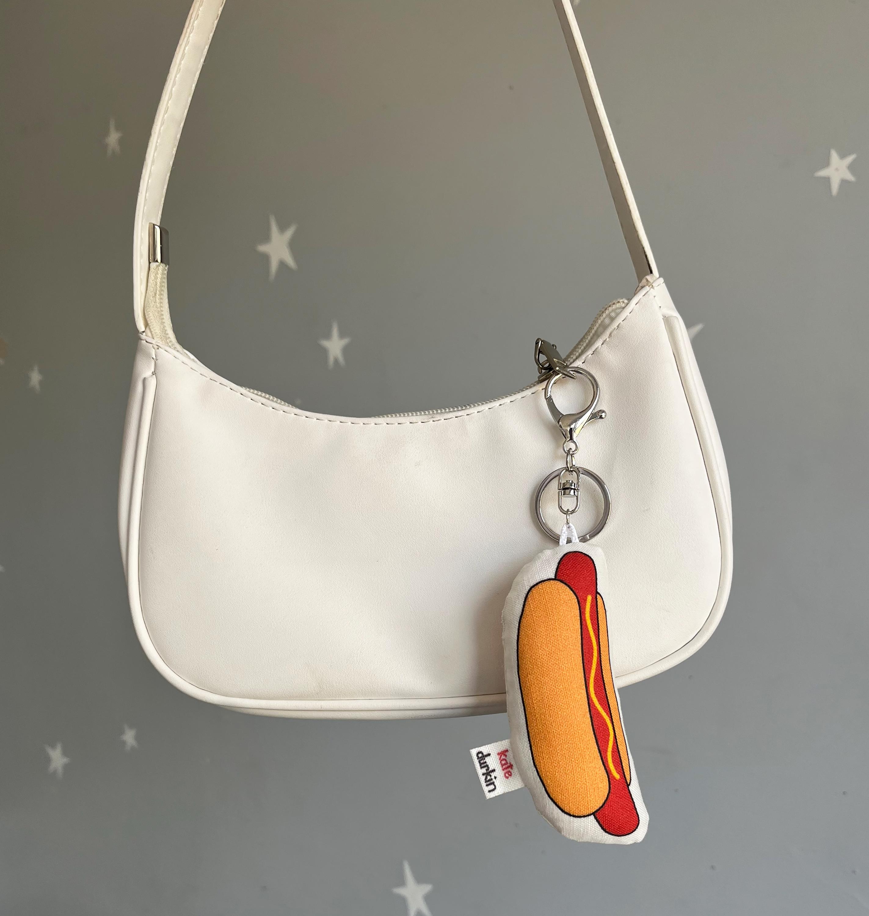 Hot Dog Soft Key Chain Bag Charm - Etsy