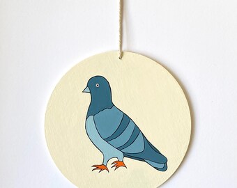 Hand Painted Pigeon Ornament