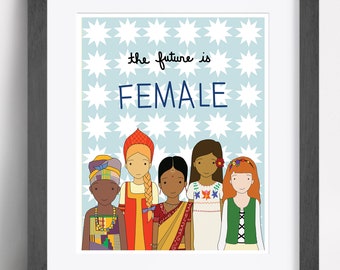 The Future is Female Print, Fine Art Print by Kate Durkin