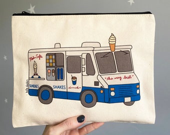 Mr Softee Canvas Travel Zipper Pouch