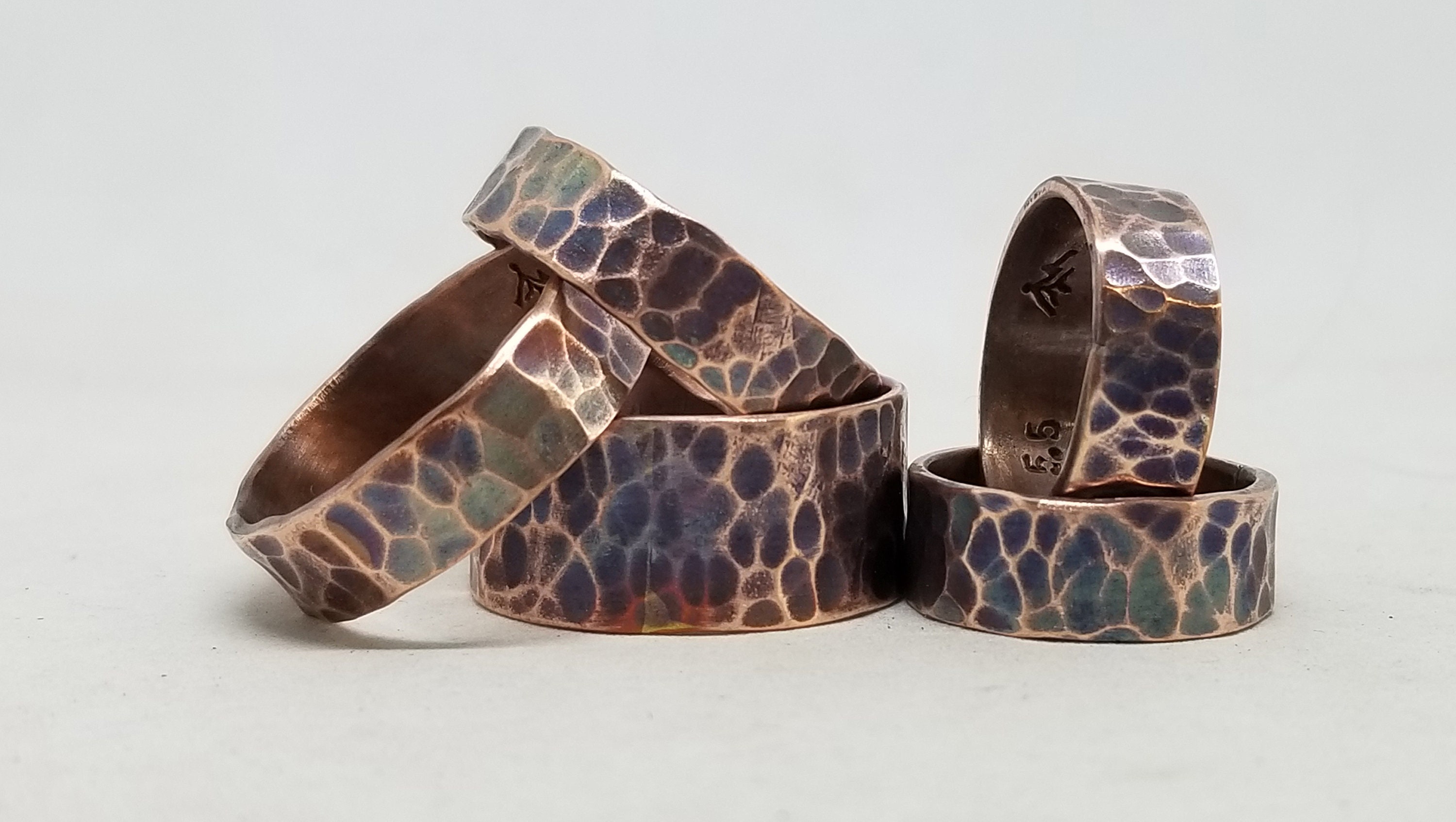 Simple Hammered Copper Ring, Men's copper ring, unisex copper band, men