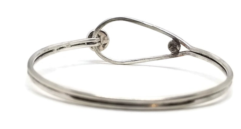 Graceful Sterling and Blue Labradorite Bangle