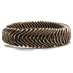 Twisted wire copper adjustable woven bracelet, handmade unisex heavy gauge copper jewelry, solid copper, men's copper cuff, adjustable cuff image 8