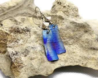 Lightweight Textured Titanium earrings