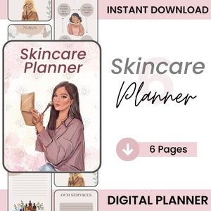Skincare Planner / Digital Planner / Printable Planner / Beauty Planner / Daily Planner / Healing Anxiety / Self Love / Look Good Feel Good