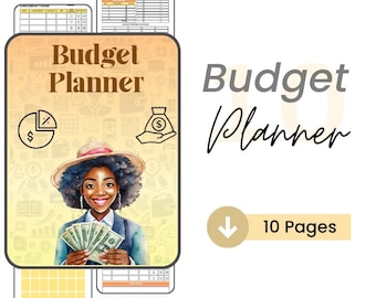 Planificador de presupuesto / Planificador digital minimalista / Planificador financiero / Rastreador de ahorros / Planificador de gestión de dinero / Rastreador de gastos / Rastreador de deudas